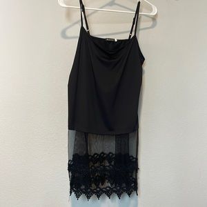 Alaska Chicks s/m long lace black tank top